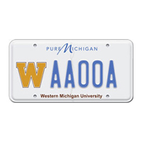 WMU license plate sample